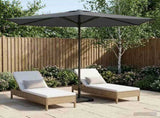 Garden Parasol with Base 270 x 270 cm Polyester Rectangular 42036188
