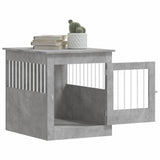 Dog Crate Furniture Concrete Grey 64.5x80x71 cm Engineered Wood 838333