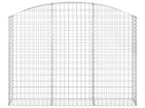 Arched Gabion Basket 150x30x140/160 cm Galvanised Iron 153447