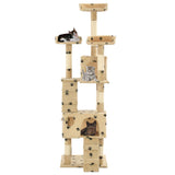 Cat Tree with Sisal Scratching Posts 170 cm Paw Prints Beige 170615
