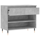 Shoe Cabinet Concrete Grey 70x36x60 cm Engineered Wood 831432