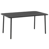 Steel Dining Set Dark grey E-coated and powder-coated steel 44263