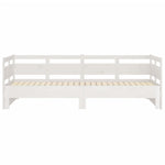 ZNTS Pull-out Day Bed without Mattress White 2x cm 820313