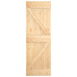 Sliding Door with Hardware Set 70x210 cm Solid Wood Pine 3203157