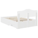 Bed Frame with Headboard White 120 x 190 cm Engineered Wood 3413220