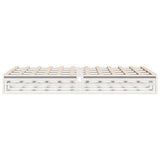Bed Frame without Mattress White 135x190 cm Double Solid Wood Pine 850867