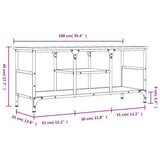 TV Cabinet Sonoma Oak 100x35x45 cm Engineered Wood&Iron 831799