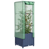 Raised Bed with Greenhouse Cover Rattan Look 40x40x139 cm 4015827