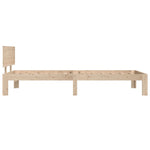 Bed Frame without Mattress Solid Wood Pine 90x200cm 810480