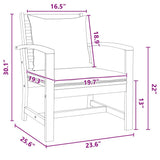Chair with Cushion 2 pcs Brown and Dark Grey 65 x 60 x 76.5 cm 42006408