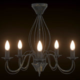 Chandelier E14 Metal Antique Black 52 x 47 cm 42053775