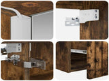 Bathroom Cabinet Set 5 pcs Smoked Oak Engineered Wood 3406651