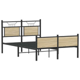 Bed Frame without Mattress Sonoma Oak 120x200 cm Engineered Wood 4106978