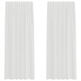Voile Curtains with Rod Pockets 2 pcs White 4102243
