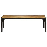 Coffee Table Solid Rough Mango Wood and Steel 110 cm 246631