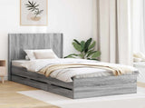 Bed Frame with Storage and Headboard Grey Sonoma 90 x 200 cm 3413982