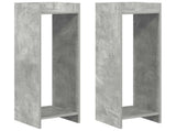 Plant Stand with Shelf 2 pcs Concrete Grey 30 x 30 x 100 cm 899569