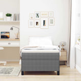Bed Frame Light grey 90 x 200 cm Corduroy fabric 42006947