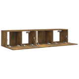 2 Piece TV Cabinet Set Smoked Oak Engineered Wood 3120278