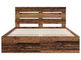 Bed Frame with Headboard Old Wood 120 x 200 cm Solid Pine Wood 3411766