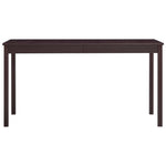 7 Piece Dining Set Pinewood Dark Brown 283377