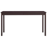 7 Piece Dining Set Pinewood Dark Brown 283377