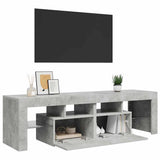 TV Cabinet with LED Lights Concrete Grey 140x36.5x40 cm 804368