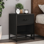 ZNTS Bedside Cabinets 2 pcs Black 40x31x50 cm Engineered Wood 848685