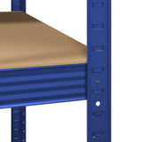 5-Layer Corner Shelf Blue Steel&Engineered Wood 4016964