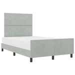 ZNTS Bed Frame Light Grey 120x200 cm Velvet 3344999