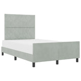 ZNTS Bed Frame Light Grey 120x200 cm Velvet 3344999