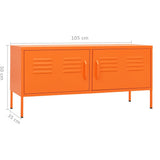 336228 TV Cabinet Orange 105x35x50 cm Steel