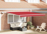Retractable Awning Red 350 x 250 cm Fabric and Steel 3330430