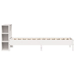 Bookcase Bed without Mattress White 90x190 cm Single Solid Wood Pine 3322853