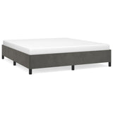 ZNTS Bed Frame without Mattress Dark Grey Super King Velvet 349885