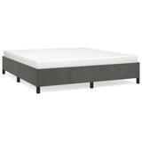 Bed Frame without Mattress Dark Grey Super King Velvet 349885