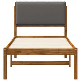 Bed Frame with Upholstered Headboard Natural and Light Grey 904269