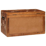 Storage Box with Storage with Door Brown Solid Mango Wood 4104568