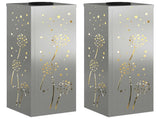 Solar LED Pathway Light 2 pcs Silver Galvanized Steel 879770