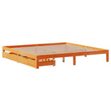 Bed Frame with Drawers without Mattress Wax Brown 180x200 cm Super King 3301967