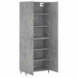 Highboard Concrete Grey 69,5x34x180 cm Engineered Wood 3195663
