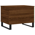 ZNTS Coffee Table Brown Oak 60x44.5x45 cm Engineered Wood 830963