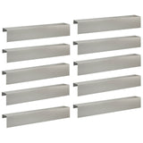 Garden Cover Profile 10 pcs 100 x 20 x 15 cm Stainless Steel 8012985