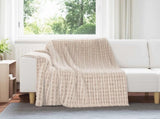 Throw Blankets 6 pcs Beige 200 x 150 cm Fleece 42016942