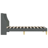 Bed Frame with Headboard Dark Grey 90 x 190 cm Fabric 42027376