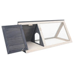 ZNTS Animal Rabbit Cage Grey Wood 170852