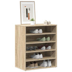 Shoe Cabinet Sonoma Oak 60x35x70 cm Engineered Wood 808939
