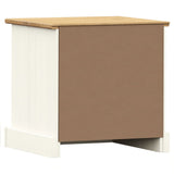 Bedside Cabinet "VIGO" White 42x35x42 cm Solid Wood Pine 353155