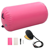 Inflatable Gymnastic Roll with Pump 120x75 cm PVC Pink 92715
