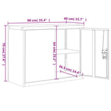 File Cabinet Anthracite 90x40x70 cm Steel 339723
